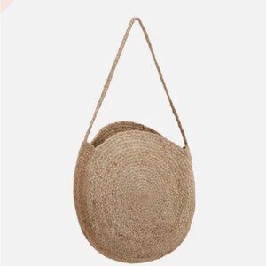 BOHO BRAIDED JUTE TOTE BAG Cross Body Natural Fibre Round Satchel Purse